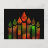 Happy Kwanzaa Bokeh Kinara Briefkaart (Voorkant)