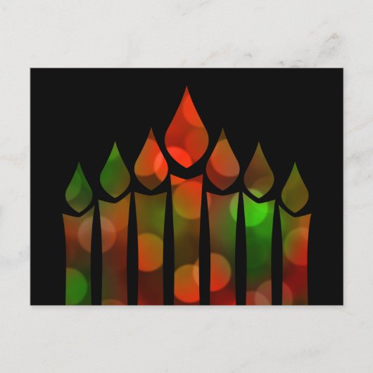 Happy Kwanzaa Bokeh Kinara Briefkaart (Voorkant)