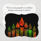 Happy Kwanzaa Bokeh Kinara Kaart (Voorkant / Achterkant)