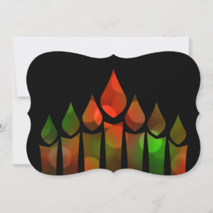 Happy Kwanzaa Bokeh Kinara Kaart