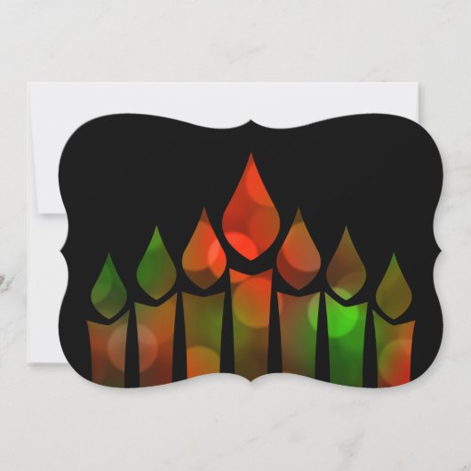 Happy Kwanzaa Bokeh Kinara Kaart (Voorkant)