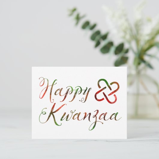 Happy Kwanzaa Bokeh Umoja Briefkaart (Staand voorkant)