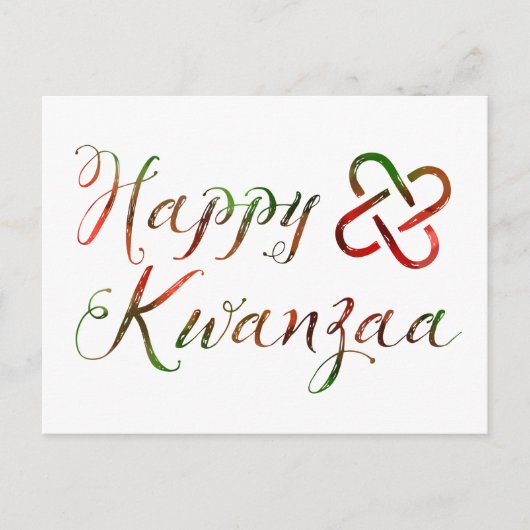 Happy Kwanzaa Bokeh Umoja Briefkaart (Voorkant)