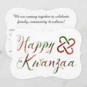 Happy Kwanzaa Bokeh Umoja Kaart (Voorkant / Achterkant)