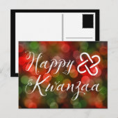 Happy Kwanzaa Bokeh Umoja Lights Briefkaart (Voorkant / Achterkant)