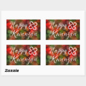 Happy Kwanzaa Bokeh Umoja Lights Rechthoekige Sticker (Vel)