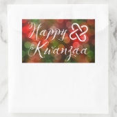 Happy Kwanzaa Bokeh Umoja Lights Rechthoekige Sticker (Tas)