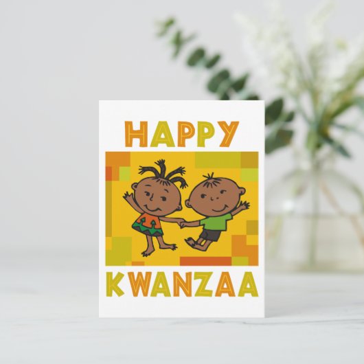 Happy Kwanzaa Briefkaart (Staand voorkant)