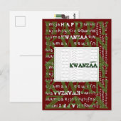 Happy Kwanzaa Briefkaart (Voorkant / Achterkant)