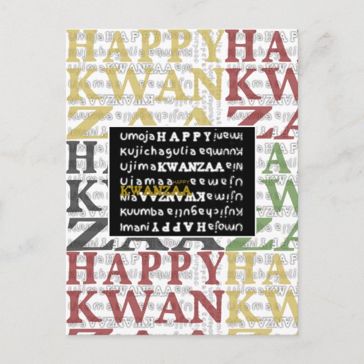 Happy Kwanzaa Briefkaart (Voorkant)