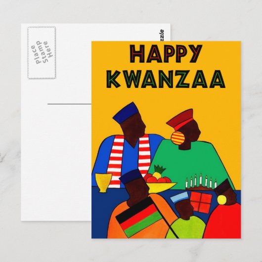 Happy Kwanzaa Briefkaart (Voorkant / Achterkant)