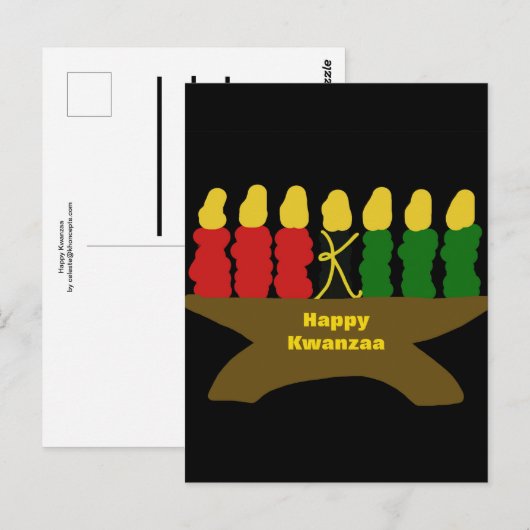 Happy Kwanzaa Briefkaart (Voorkant / Achterkant)