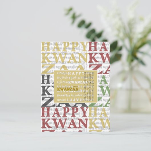 Happy Kwanzaa Briefkaart (Staand voorkant)