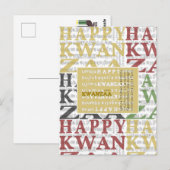 Happy Kwanzaa Briefkaart (Voorkant / Achterkant)
