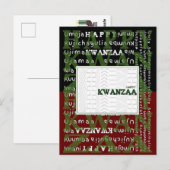 Happy Kwanzaa Briefkaart (Voorkant / Achterkant)