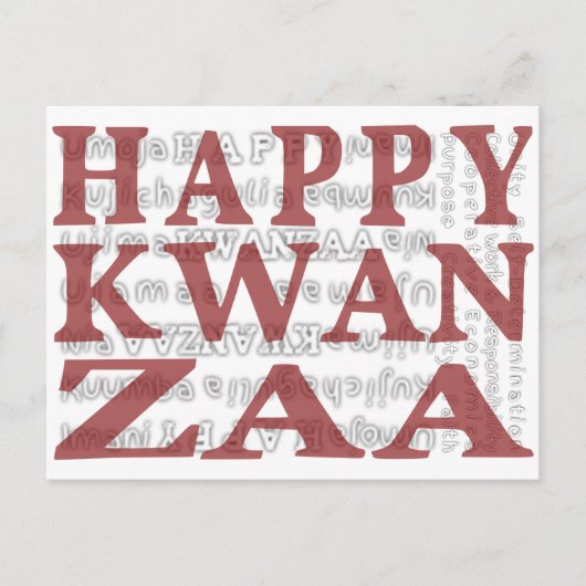 Happy Kwanzaa Briefkaart (Voorkant)