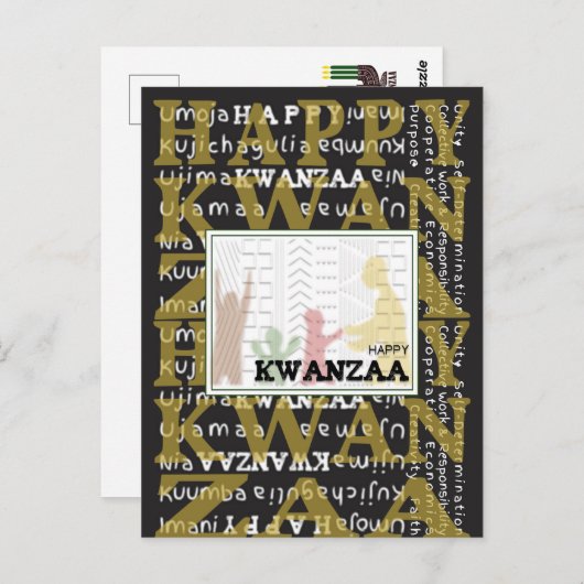 Happy Kwanzaa Briefkaart (Voorkant / Achterkant)