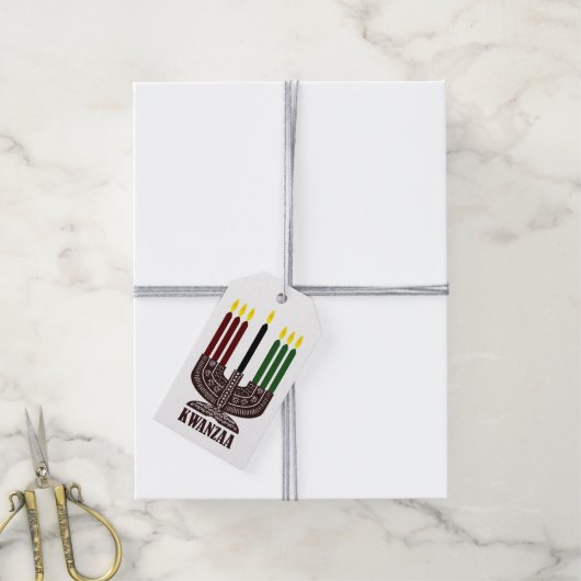 Happy Kwanzaa Cadeaulabel (Met Touw)