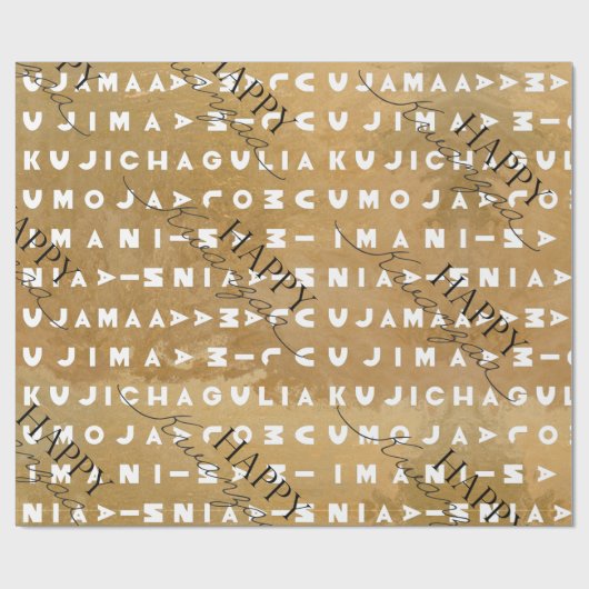 Happy Kwanzaa Cadeaupapier (Vlak)