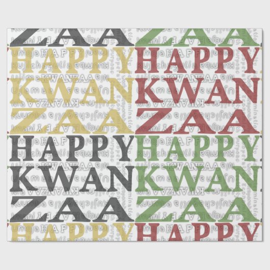 Happy Kwanzaa Cadeaupapier (Vlak)