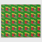 Happy Kwanzaa Candles Cadeaupapier (Vlak)