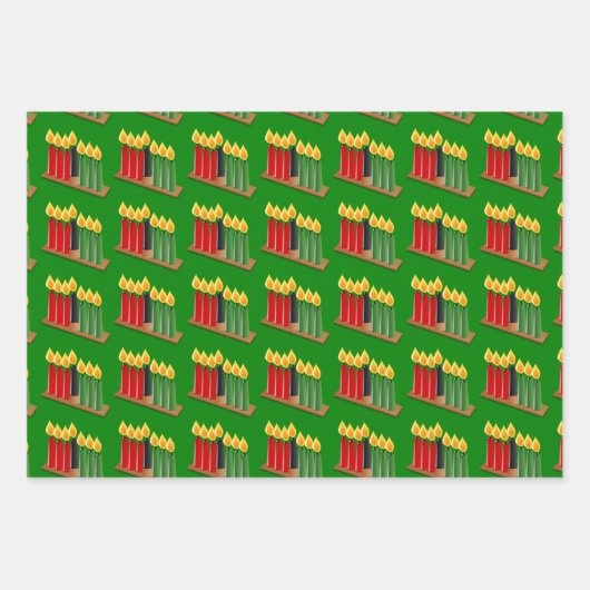 Happy Kwanzaa Candles Inpakpapier Vel (Voorkant 2)