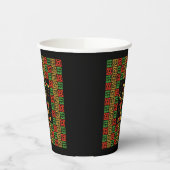 Happy Kwanzaa Candles Red Black Green Yellow Papieren Bekers (Links)