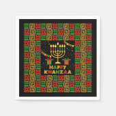 Happy Kwanzaa Candles Red Black Green Yellow Servet (Voorkant)