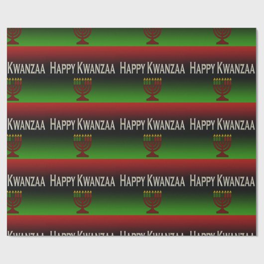 Happy Kwanzaa Candles Wrapping Paper Cadeaupapier (Vlak)