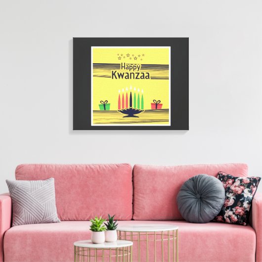 Happy Kwanzaa Canvas afdrukken (Insitu (Woonkamer))