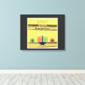 Happy Kwanzaa Canvas afdrukken (Insitu (Houten vloer))