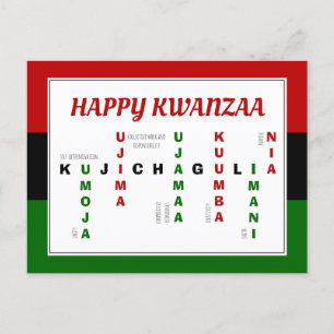 Happy Kwanzaa Crossword Feestdagenkaart