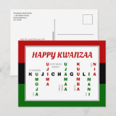 Happy Kwanzaa Crossword Feestdagenkaart (Voorkant / Achterkant)