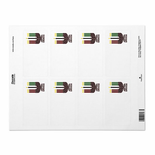Happy Kwanzaa Etiket (Full Sheet)