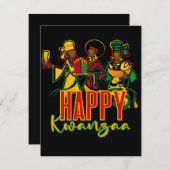 Happy Kwanzaa-feest Feestdagenkaart (Voorkant / Achterkant)