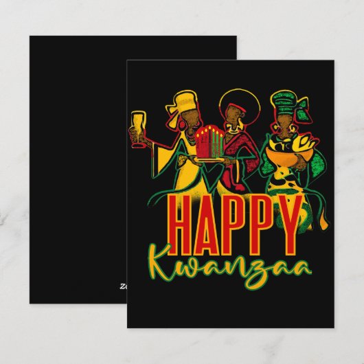Happy Kwanzaa-feest Feestdagenkaart (Voorkant / Achterkant)