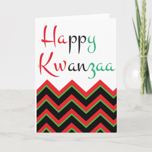 Happy Kwanzaa Feestdagen Kaart (Voorkant)