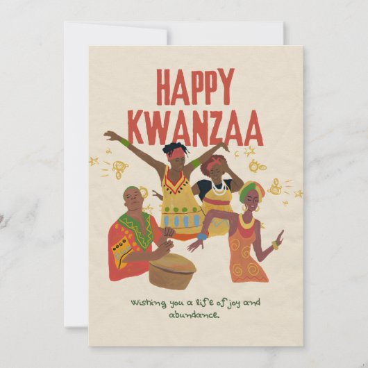 Happy Kwanzaa Feestdagenkaart (Voorkant)