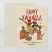 Happy Kwanzaa Feestdagenkaart (Voorkant / Achterkant)