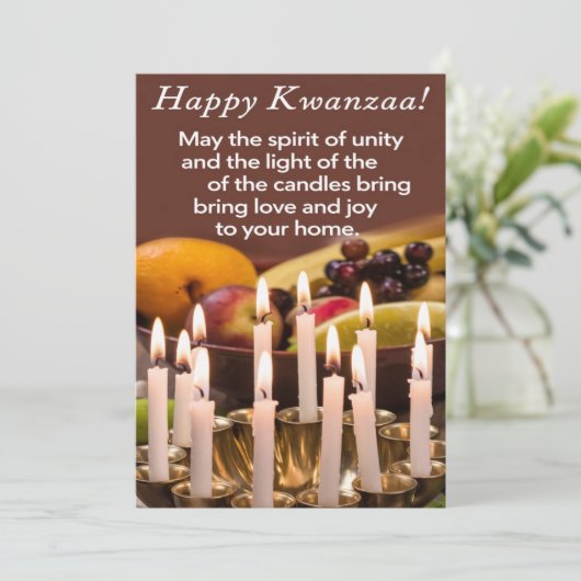 Happy Kwanzaa Feestdagenkaart (Staand voorkant)