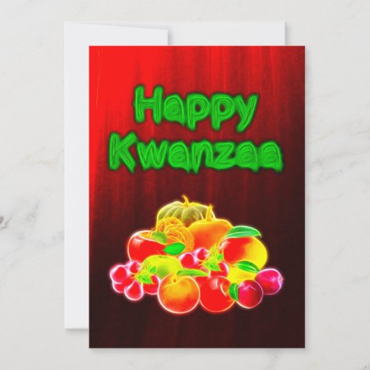 Happy Kwanzaa First Fruits Feestdagenkaart (Voorkant)