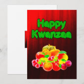 Happy Kwanzaa First Fruits Feestdagenkaart (Voorkant / Achterkant)