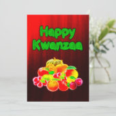 Happy Kwanzaa First Fruits Feestdagenkaart (Staand voorkant)