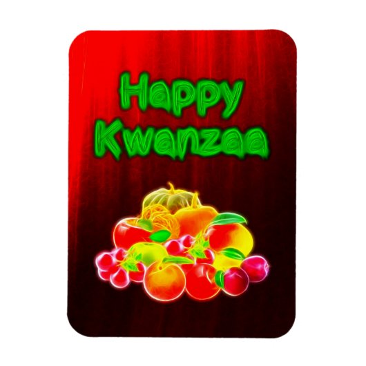 Happy Kwanzaa First Fruits Magneet (Verticaal)