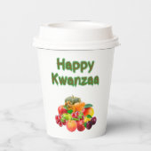 Happy Kwanzaa First Fruits Papieren Bekers (Achterkant)