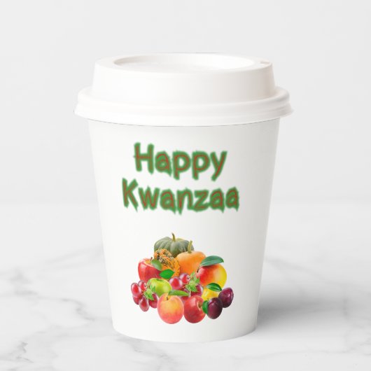 Happy Kwanzaa First Fruits Papieren Bekers (Voorkant)