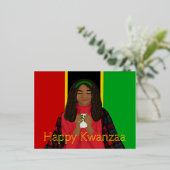 Happy Kwanzaa Folie Feestdagen Briefkaart (Staand Voorkant)
