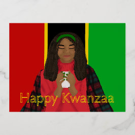 Happy Kwanzaa Folie Feestdagen Briefkaart