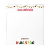 Happy Kwanzaa gepersonaliseerd Notitieblok (Voorkant)