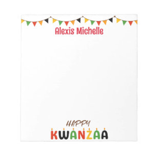 Happy Kwanzaa gepersonaliseerd Notitieblok